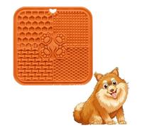 Generic Matina de Lamer de Mascotas, Tazón de Succión de Resistencia para el Deslizamiento de Skid Silicone Dog Bowner de Alimentación Lenta Evitando que la Asfixia Alivie la Enfermedad de la (ORANGE)