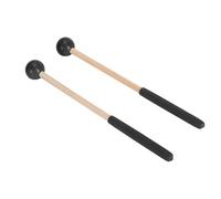 Generic Mazo de Tambor de Lengua, Cabezal de Goma de Amplia Aplicación, Mazos de Percusión Multifuncionales Ligeros, Palo, 1 par sin Rebabas para Fiestas (BLACK)