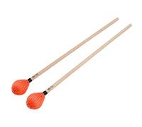 Generic Mazos de Marimba, Cabezal de Hilo Medio Duro Duradero con de Arce para Tocar Percusión, 2 Pares para Amantes de la Marimba (ORANGE)