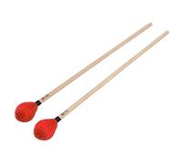 Generic Mazos de Marimba de Dureza Media con Cómodo de Arce para Tocar Suave, Adecuados para Todos los Instrumentos de Percusión de bajo, 2 Piezas (rojo)