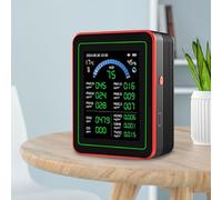 Generic Medidor de Calidad del Aire, Probador de Calidad del Aire en el Hogar, 18 en 1 CO2 TVOC HCHO PM2.5 PM10 TEMP TEMP Detect Detect Tester Batería Almacenamiento de Datos Alimentado