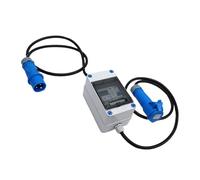 Generic Medidor de Energía Móvil, Monitor de Consumo de Energía en Tiempo Real con Cables de Goma de 1,4 M IP67 a Prueba de Agua para Maquinaria Industrial de Automóviles Eléctricos RV