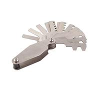 Generic Medidor de Rosca en T, Herramienta de Medición de Acero Al Carbono de Alta Calidad, Medidor de Paso de Precisión para Roscas de Tornillo, Compacto y Liviano, Perfecto para Bolsas de