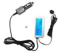 Generic Medidor de Temperatura Universal con Pantalla LCD para Automóvil de 12 V, Material Plástico de Primera Calidad, Alta Sensibilidad y Precisión, Medición de Temperatura Externa Interna, para