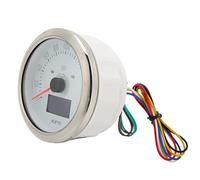 Generic Medidor de Velocidad GPS de 85 Mm de Alta Precisión para Motor de Automóvil RV, Fácil Instalación con Manual Detallado (WHITE)