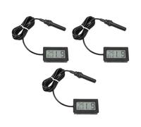Generic Medidor Digital de Temperatura y Humedad para Incubadoras Invernaderos y Restaurantes Lecturas Precisas Paquete de 3 Pantalla LCD (Higrómetro electrónico incorporado TPM 20)