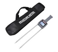 Generic Medidor Húmedo de Heno Portátil, Probador de Sonda Digital con Pantalla LCD, Medidor Húmedo de de Heno de Soja Húmeda de Trigo para Salvado, Hierba de Forraje