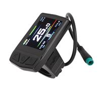 Generic Medidor LCD con Pantalla a Color para Bicicleta Eléctrica con Conector Impermeable y Botones Ergonómicos para Controlador KT, Material ABS Duradero para una Mejor Experiencia de Conducción