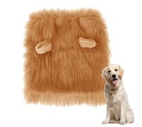 Generic Melena de perro, peluca lavable para perro, peluca realista de disfraz de melena de perro con orejas de felpa, accesorio para mascotas, cómodo accesorio para la cabeza de perro de aire,