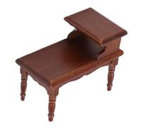 Generic Mesa Auxiliar en Miniatura para Casa de Muñecas 1:12, Modelo de Mesa Auxiliar de Madera de Abedul para Decoración de Casa de Muñecas