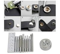 Generic Metal Snap Button Sporter, Snap Sporter Rivet Setter Manja de Metal Snapter Rivet Punch Kit Kit Instalación de Bricolaje