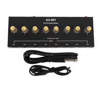 Generic Mezclador portátil para exteriores, consola mezcladora de audio de 8 canales con control de volumen y entrada mono de 6,5 mm, para presentaciones en vivo