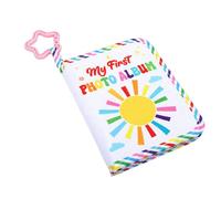 Generic Mi Primer álbum de Fotos Familiar Suave para Niños Pequeños con Espejo Seguro para Recién Nacidos, Libro de Imágenes de bebé con Dibujos Exquisitos para Recuerdos Preciosos, Material de