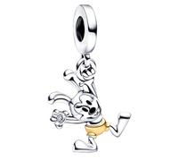 Generic Mickey Mouse - Disney Charm, Plata esterlina, Compatible con Pandora y otras pulseras de abalorios, 925, 100 años de plata de ley