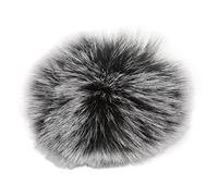 Generic Micón de Viento de la Solapa de Piel Artificial, Micrófonos Lavalier Parabrisas de Piel Artificial Lavalier Micrófono de la Solapa del Parabrisas del Viento del en el Horno de Peludo (blanco