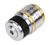 Generic Microscopio Biológico Lente Objetivo Acromático 10X Observación de Imágenes Claras para Laboratorio Aleación de Aluminio Color 160 Mm 185 Distancia del Conjugado 0,17 Mm