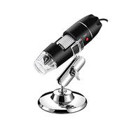 Generic Microscopio Digital con Cable 1600X de Mano con Adaptador USB+ Tipo C, 8 Luces LED para Inspección de Joyas, Tratamiento de Belleza