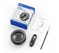 Generic Microscopio Digital de Mano Lupa de Aumento 500X con Pantalla IPS para Identificación de Joyas de Billetes Grabación de Video Compartir Enseñanza en el Aula Pantalla ABS 2MP 5.9oz