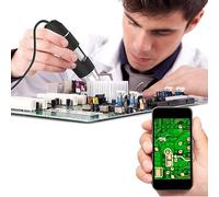 Generic Microscopio Digital USB de 300.000 Píxeles, Lupa 1000X de Alta Definición para Estudiantes y Aficionados con Base de Metal (30W)