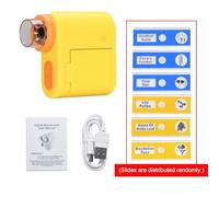 Generic Microscopio Portátil de Mano para Niños, Aumento de 1000X, Resolución 4K, Microscopio Digital para Exploración de Patio Trasero y Descubrimiento de Jardines (ABSD, 2,0 Pulgadas) (Yellow)
