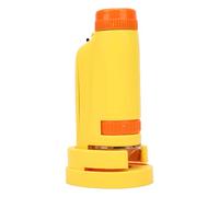 Generic Microscopio Portátil de Mano para Niños, Mecanismo de Giro para Enfocar, Lupa con Luz LED para Uso en el Aula, 4 Muestras (Yellow)