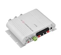 Generic Mini Amplificador de Potencia de para el Hogar y el Automóvil con Graves Estéreo HiFi 2.1 con de Sonido, Carcasa de Aluminio, y Entrada de 3,5 Mm, Adecuado para Vehículos Sistemas de (Silver)