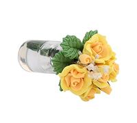 Generic Mini Bonsái para Casa de Muñecas 1:12, Accesorios de Decoración de Jardín para Amantes de Las Muñecas, Miniplantas Duraderas de Vidrio y Arcilla No Tóxicas (Yellow)