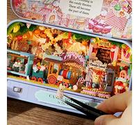 Generic Mini Caja de Teatro, Precioso Juguete Decorativo de Montaje para el Hogar, Caja DIY, Ventiladores de Teatro de Madera (Q-009)