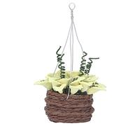 Generic Mini Casa de Muñecas 1:12, Decoración de Cesta Colgante, Plantas Colgantes de Casa de Muñecas, Bonsái en Miniatura de Resina para Mini de, Decoración Artesanal de de, 2.5 Pulgadas, un