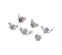 Generic Mini Finger Puppets Espeluznantes Divertidos Juguetes Interactivos de Halloween para Niños, 6 Piezas de Marionetas de Mano para Contar Historias de Miedo o Accesorios de Fiesta de