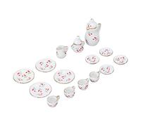 Generic Mini Juego de té para Casa de Muñecas Accesorios de Cocina de Cerámica de Simulación Encantadora para Entusiastas de Las Casas de Muñecas Seguro y Duradero para Navidad Regalos de Cumpleaños