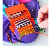 Generic Mini Kit de Herramientas para Tejer Telar, Máquina de Tejer Duradera y Fácil de Usar para Reparaciones Rápidas, Manualidades, ABS, Naranja, 1 Juego (naranja dorado #59)