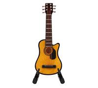 Generic Mini Modelo de Guitarra Estilo Retro Modelo de Guitarra en Miniatura de Artesanal Ornamento para la Colección del Hogar Tilo Marrón