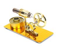 Generic Mini Modelo de Motor de Aire Caliente, Juguete Educativo para Niños, Aprendizaje de Física, Construcción Duradera de Aleación de Zinc y Vidrio