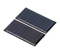 Generic Mini Paneles Solares, Mini Panel Solar Paneles Solares Pequeños Potencia Solar 2 Piezas 0.25W 5V Policristalina Célula para Linternas para Acampar de Bombas de Cámara