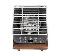 Generic Mini Parrilla de Barbacoa Portátil Japonesa, Elegante Estufa de Carbón para Reuniones Familiares de Calentamiento Rápido, Aleación de Aluminio (16,5x14,5 cm/6,5x5,7 pulgadas)