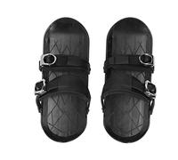Generic Mini Patines de esquí con Fijaciones Ajuste Universal para Adultos Se Fija a Zapatos y Botas de esquí de Invierno Esquís Portátiles para Parques de Nieve, Senderos y Pendientes Negro