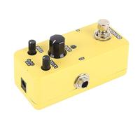 Generic Mini Pedal de Efecto de bajo de Guitarra de Modulación con de Frecuencia Ajustable para un Sonido único de Metal (Sobremarcha amarilla)