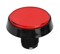 Generic Mini Pulsador LED con Alta Sensibilidad para Suministros de Consola de Juegos, Botón de Interruptor Redondo Grande de 60 Mm (Roja + LED + interruptor de tres patas)