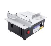 Generic Mini Sierra de Mesa con Motor Eficiente de 96W para Cortar Madera, Metal y Plástico con 4 Cuchillas para Taller de Artesanía (Enchufe europeo de 110-240 V.)