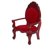 Generic Mini Silla de Comedor de Madera para Casa de Muñecas, Escala 1:12, Diseño Vintage Tallado a Mano para Accesorios de Casa de Muñecas en Miniatura, Duraderas y Seguras