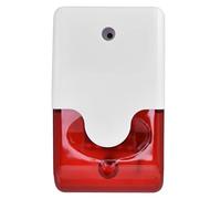 Generic Mini Sirena Estroboscópica con Cable Sirena de Volumen Ajustable para Aplicaciones de Seguridad en el Hogar Hecha de Material ABS 110 DB