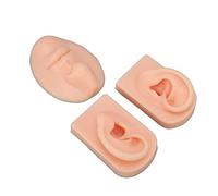 Generic Modelo 3D de Nariz y Boca de Silicona para Práctica de Perforación y Sutura, Modelo de Oreja Simulada para Exhibición, Accesorio Hospitalario para Médicos Estudiantes, Diseño Portátil, (Piel