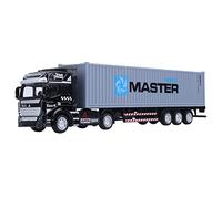 Generic - Modelo de camión contenedor de aleación, coche altamente simulado con carrocería extraíble y función de extracción, para colección de regalos para niños de 3 años (gris)