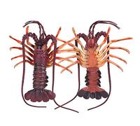 Generic Modelo de Langosta de Plástico Suave de Simulación, Juguete Realista para Niños para Exhibición de Restaurante de Mariscos | Plástico Blando, Color Claro, 9,06*6,69 Pulgadas (Camarón Rey De