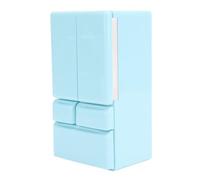 Generic Modelo de Nevera en Miniatura para Casa de Muñecas, Juguete de Refrigerador de Doble Puerta para Casa de Juegos a Escala 112, Accesorio de Cocina Interactivo con Puertas Que Se Abren, Juego