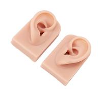 Generic Modelo de Oreja de Silicona Reutilizable para Mostrar Amplificadores Auditivos, Modelo de Oreja Flexible de 2 Piezas para Enseñanza de Belleza (Color de piel medio)