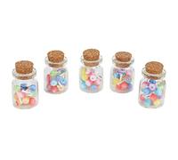Generic Modelo de Refrigerio de Cocina en Casa de Muñecas en Miniatura con Piruletas de Colores Brillantes, Botella de Vidrio para una Decoración Imaginativa, Niños de 3 Años en