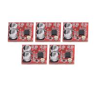 Generic Módulo Amplificador de Micrófono Electret, 5 Unidades de Ganancia LM386 Chip 20x-200x, CC 4 V-12 V Supresión de Ruido para Audio Claro, Placa ABS para Electrónica de Bricolaje y Proyectos de