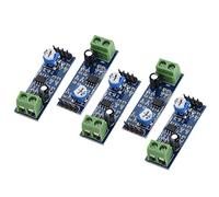 Generic Módulo Amplificador de Potencia de Audio LM386 5V-12V de Ganancia 200 Veces para Ek1236 L1P8, Diseño de Bloques de Terminales de 5 Piezas para un Fácil Cableado del Altavoz